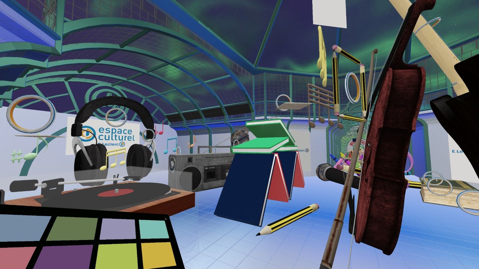 Capture de la map Rocket League aux couleurs de E.Leclerc